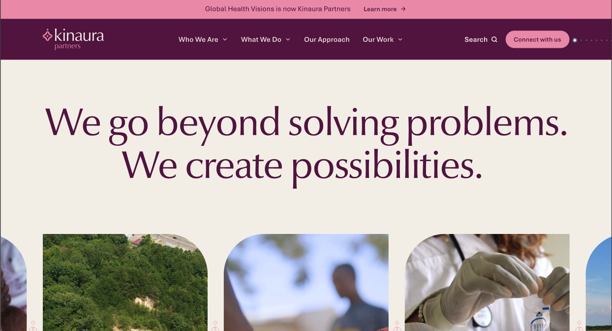 Kinaura Partners website homepage